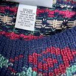 Vintage Willow Bay Patchwork Fair Isle Floral Long Acrylic Sweater Navy M new Blue Size M Photo 10