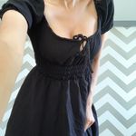 Forever 21 Woven Smocked Fit and Flare Puff Sleeve Mini Dress Photo 3