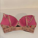 Victorias Secret Pink Everywhere Wear Wireless Push Up Bra Pink w/ cherries 36D Size undefined Photo 8