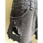 We The Free black cotton denim distressed shorts free people 28 women high rise Photo 2
