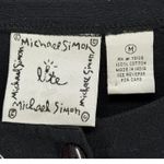 Vintage Michael Simon Lite Cardigan M Black Embroidered Novelty Knit Ice Skaters Size M Photo 12