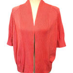 Vtg Talbots Merceized Cotton Cardigan Women Sweater Sz L Y2K Preppy Granny Core Orange Size L Photo 0