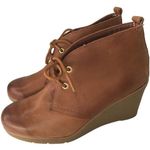 Sperry Top Sider Stella Prow Leather Ankle Booties Wedge Womens Brown 9M Photo 0