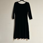 Talbots  Velvet Bow Cut Out Fit and Flare Dress Black Size 8 Holiday NYE Party Photo 2