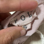 POL Tank Top Small Pink Lace Up Back Sleeveless Embroidered Casual Cute Photo 2