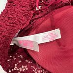 PINK - Victoria's Secret Victoria’s Secret VS PINK dark red floral lace Bralette Photo 2