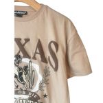 Charlotte Russe T-Shirt Women's S Beige Texas Rodeo Cowboy Tee Short Sleeve NEW Photo 2
