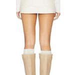 Free People  We The Free Wynn’s Vegan Faux Leather Bone Cream Mini Skirt size 31 Photo 3