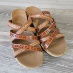 Skechers Tiger Posse Luggage Slide Cork Wedge Vegan Strappy Sandals Beverlee 8 Photo 4