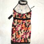 Forever 21 Floral Bodycon Dress Halter Top Scuba ‎ M Photo 1