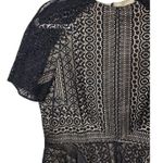 Alex Marie Lace A-line Dress in Black Short Sleeve Handkerchief Skirt Size 12 Photo 2