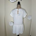 Rewind NTM: Cream Lace Front Sheer Tunic Blouse Size Extra Large Photo 9