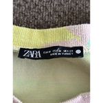 ZARA  Women's Tanks ruffle sleeves  Size Medium Camo Green Cropped‎ Photo 5