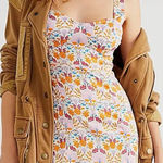 Free People  Sasha Mini Dress Ivory Floral Combo Sz Medium Photo 0