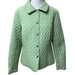 Briggs New York Light Green Lightweight Quilted Long Sleeve Jacket Size 12P Photo 0