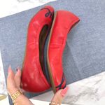 ED Ellen DeGeneres Langston Red Leather 9.5M Ballet Flats Love Embroidery Comfy Size 9.5 Photo 6