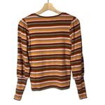 Madewell  Rainbow Striped Puff Sleeve Scoopneck Long Sleeve Top XXS Photo 3