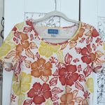 Y2k vintage hibiscus tshirt Orange Size XL Photo 5