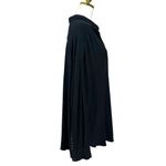 Free People  Oversized Slouchy Studded Waffle Knit Button Down Shirt Black Large Photo 12