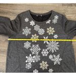 2X‎ Womens Christmas Gray Long Sleeve Snowflake Holiday Winter Christmas Top Size XXL Photo 4