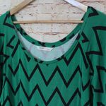 Old Navy  Green and Black Zigzag Blouse Photo 4
