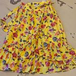 Joie  yellow silk wrap skirt. NWT Photo 9