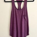 Lululemon  Yogi Everyday Tank Top Sz 6 Purple Heathered Racerback Front Pocket Photo 2
