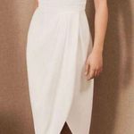 Anthropologie BHLDN Caron V-Neck Crepe Antique White Dress Photo 0