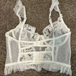 Y2K White Sheer Corset Top Size M Photo 4