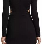 STAUD Dolce Long Sleeve Cut-Out Bodycon Mini Dress Black Women's Size XS Photo 1