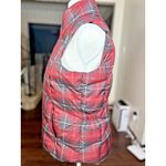 Eddie Bauer  Plaid Goose Down‎ Insulated Puffer Vest Small Red Tartan Photo 1