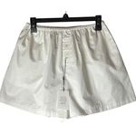 Lovers + Friends  Shorts Women Small White Cotton Button Front Boxers Sleep Photo 0