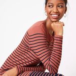 Loft Striped Henley Midi Dress Photo 1