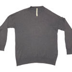 Babaton The Group Aritzia Mock Neck Sweater Small Charcoal Gray Cotton Cashmere Photo 0