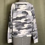 Aerie  Gray Camo Cropped Crewneck Raw Hem Sweatshirt Size Medium Photo 1