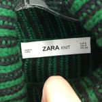 ZARA  Knit Oversized Green and Black Sweater Slouchy Turtleneck Photo 6