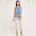 Anthropologie Pilcro and the Letterpress Blush Striped Cropped Pant Size 30 Photo 1