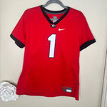Nike NTM: Georgia Bulldogs #1 Dri-Fit Red & White Football Jersey Women’s Large Photo 0