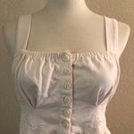 Urban outfitters Cream Peplum Tank Top with Lace Trim NWOT Photo 2