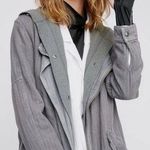 Free People  Grey Hooded Motto Jacket Photo 0