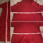 Bass Marled Drawstring Cowlneck Knit Dress Red Black M Red Size M Photo 9