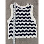 Joie NWT ‎ Women's Knit Top And Skirt Set White Navy Cottagecore School Career M Photo 6