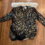 Gossip Vintage 1980’s Metallic Floral Black & Gold Blouse/Mini Dress EUC Sz 20W Photo 10