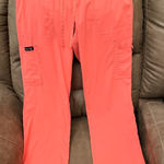 Koi Coral Scrub Pants with Navy Accents Pink Size M Photo 0