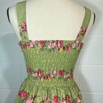 Voodoo Vixen Floral Olive Smocked Back Dress Size XS Photo 4