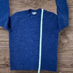 POINT SUR J.CREW Alpaca Merino Wool Blend Fuzzy Sweater Navy Blue Small Photo 6