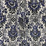 Intermix Women's Blue Graphics Surplice Neckline Long Sleeve Silk Romper Size M Photo 4