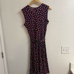 Leota  Navy Faux Wrap, Strawberry Print Dress Size M Photo 1
