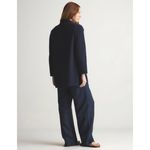 Quince  Navy 100% Organic Cotton Knit Blazer - Size - Medium Photo 1