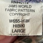 Jams World  Hibiki Tank Top Large Blue Green Yellow Abstract Print Rayon Hawaii Photo 9